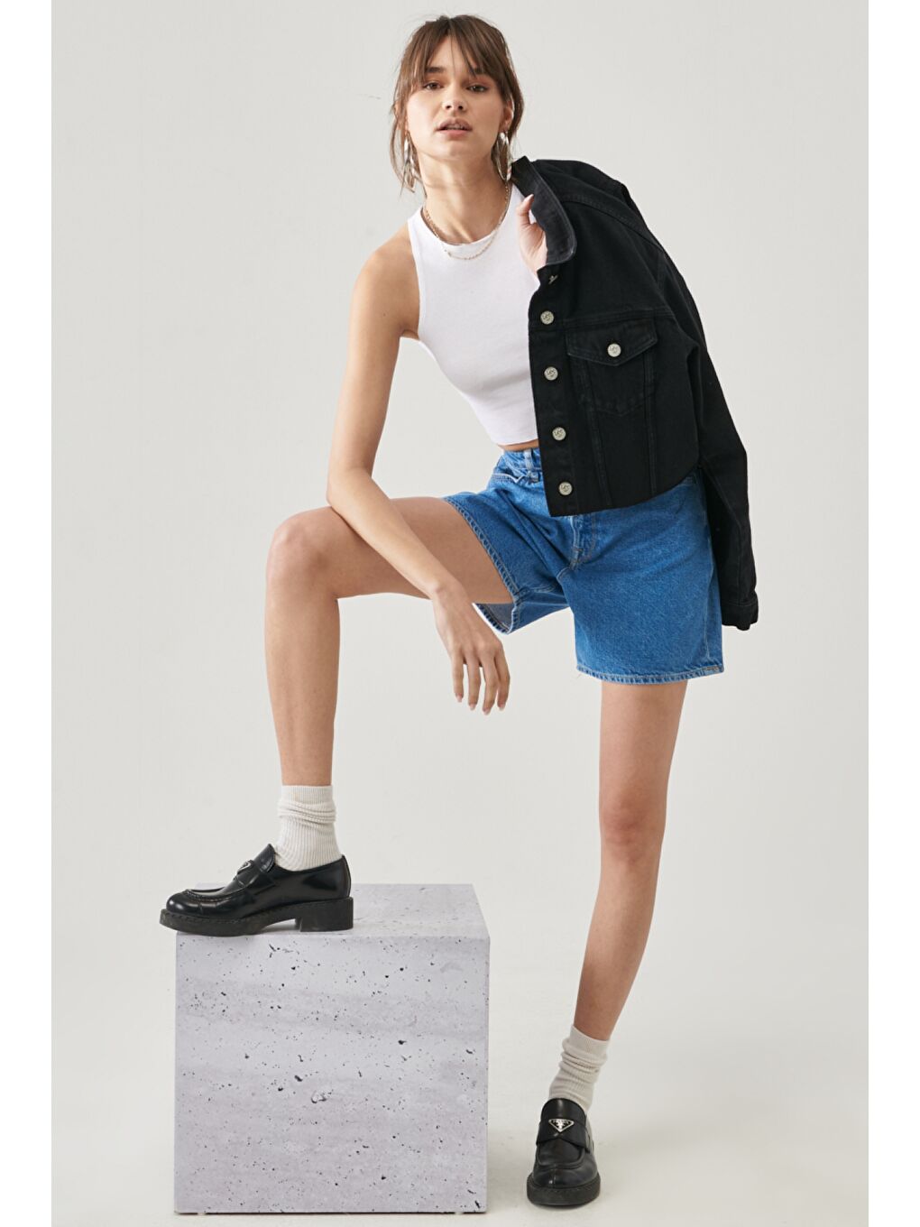 Mavi Stella Regular Fit Rahat Kesim %100 Pamuk 5 Cep Jean Şort-4