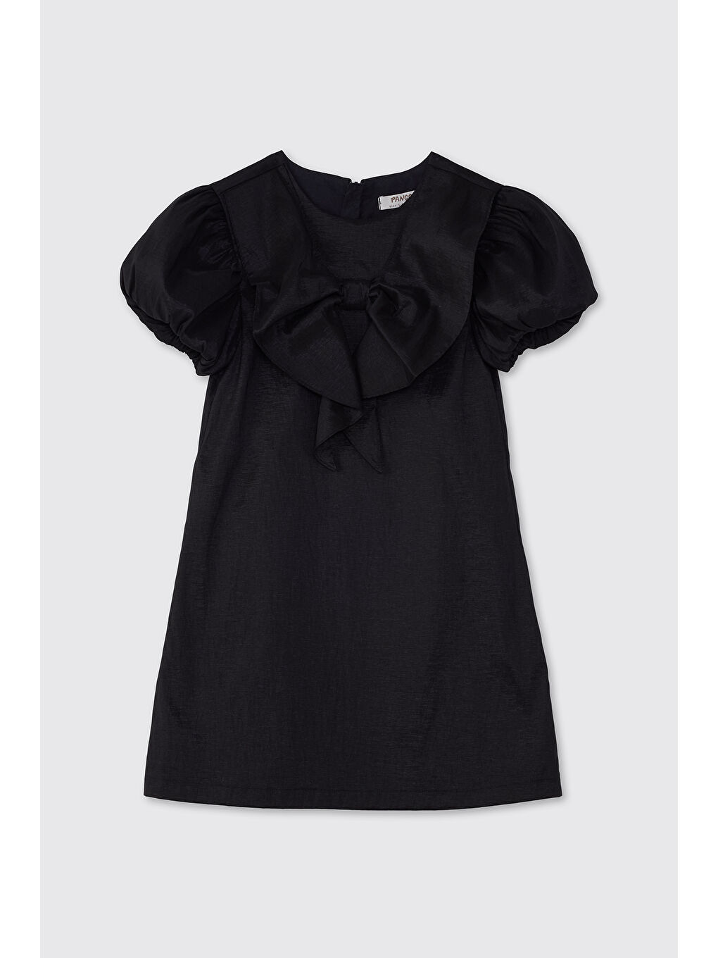 Kız Çocuk Fiyonklu Siyah Parti Elbisesi-2