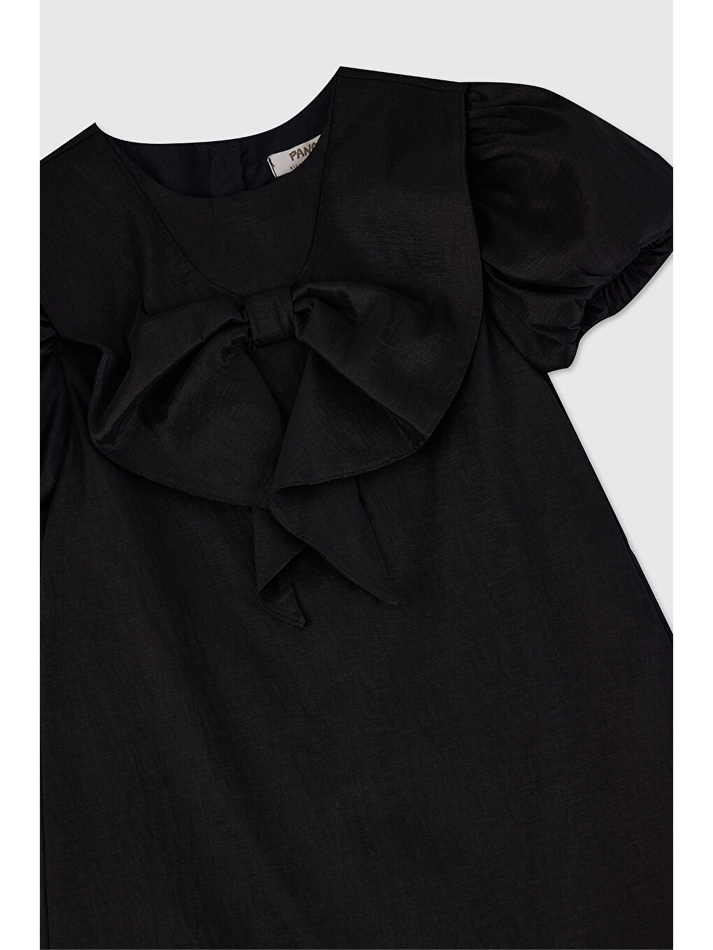 Kız Çocuk Fiyonklu Siyah Parti Elbisesi-3