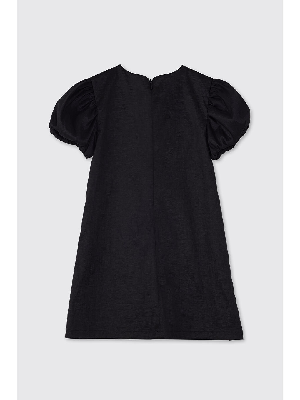 Kız Çocuk Fiyonklu Siyah Parti Elbisesi-4