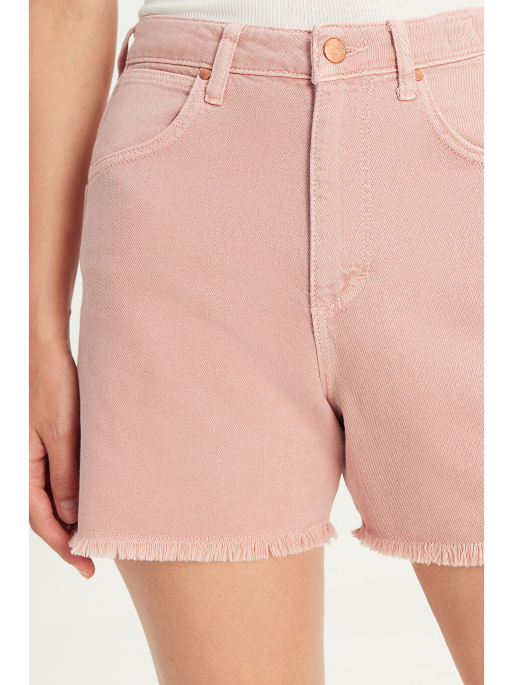 Pembe Regular Fit Rahat Kesim 5 Cep Esnek Jean Şort-5