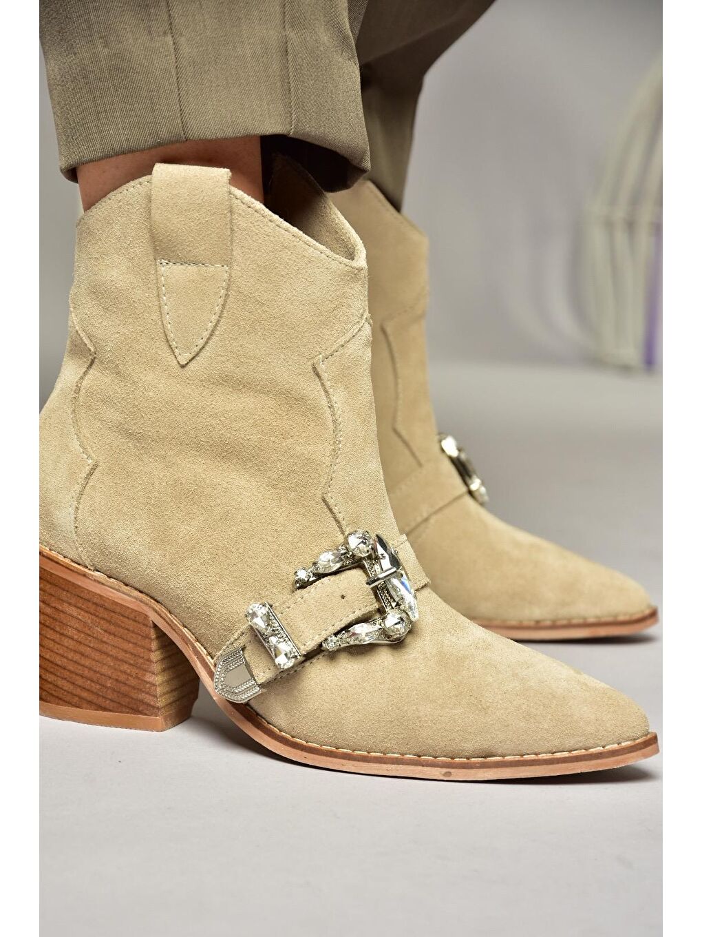 T3803950 Bej Kadın Bot-3