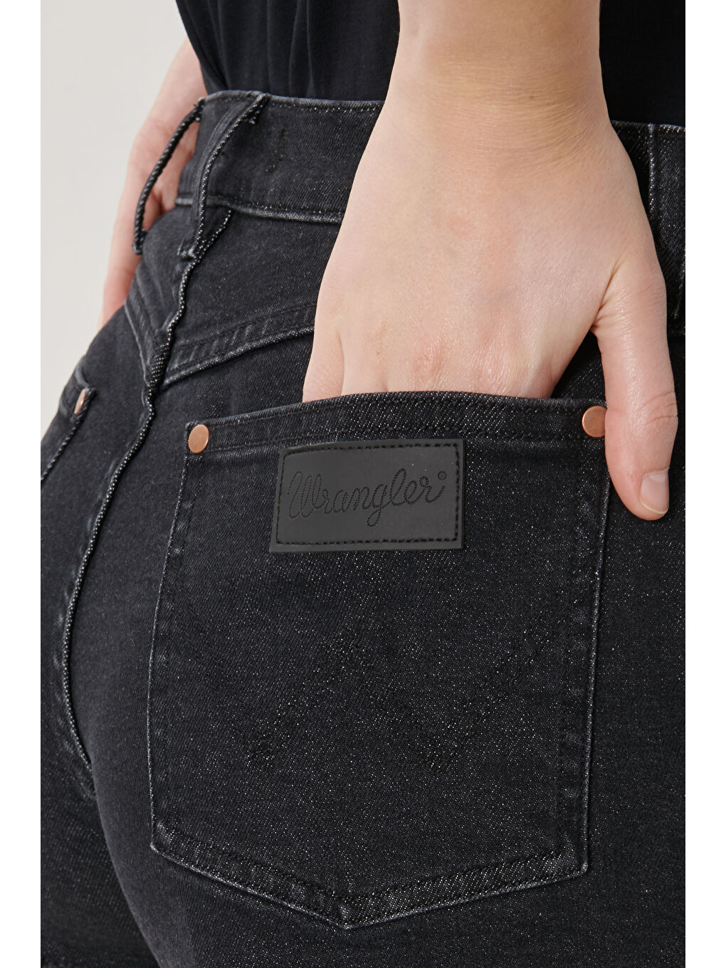 Siyah Denim Jean Şort-4