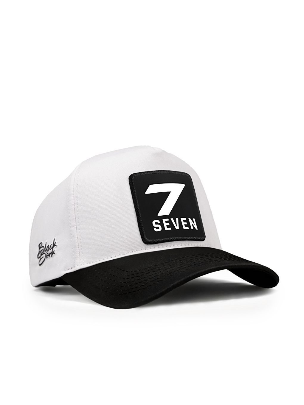 7 Numara Logolu Siyah-Beyaz Beyzbol Premium Şapka