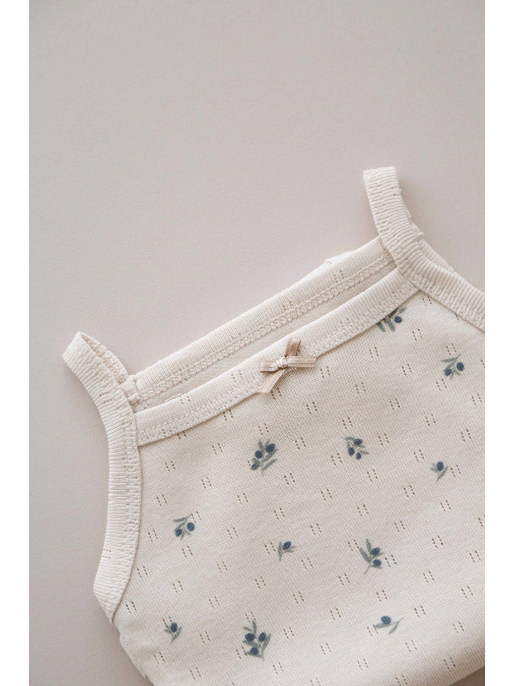 Yeşil Zeytin Baskılı İp Askılı Bebek Body-2