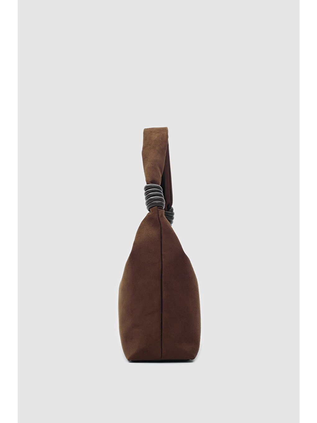Kahverengi Vesper Süet Omuz Çantası Acı Kahve-3