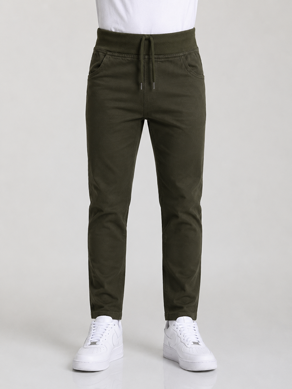 Haki Kız Çocuk Okul Pantolonu Unisex-1