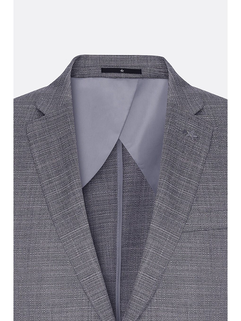 Erkek Lacivert Comfort Fit Rahat Kesim Mono Yaka Casual Blazer Ceket-6