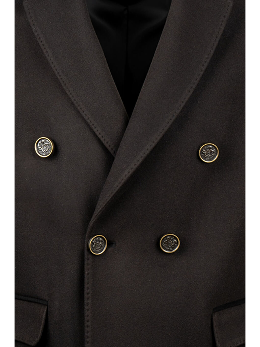 Siyah Regular Fit Kruvaze Kadın Ceket-1