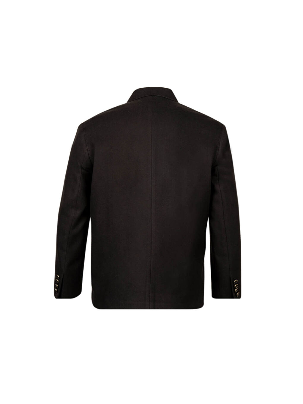 Siyah Regular Fit Kruvaze Kadın Ceket-2