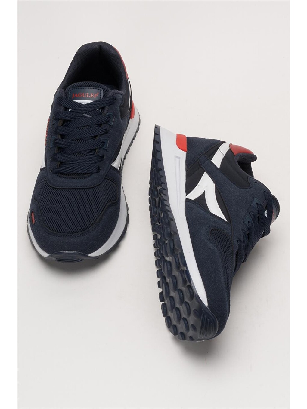 Lacivert Erkek Ortopedik Günlük Yürüyüş Koşu Sneaker Spor Ayakkabı Lacİvert - Kirmizi-6