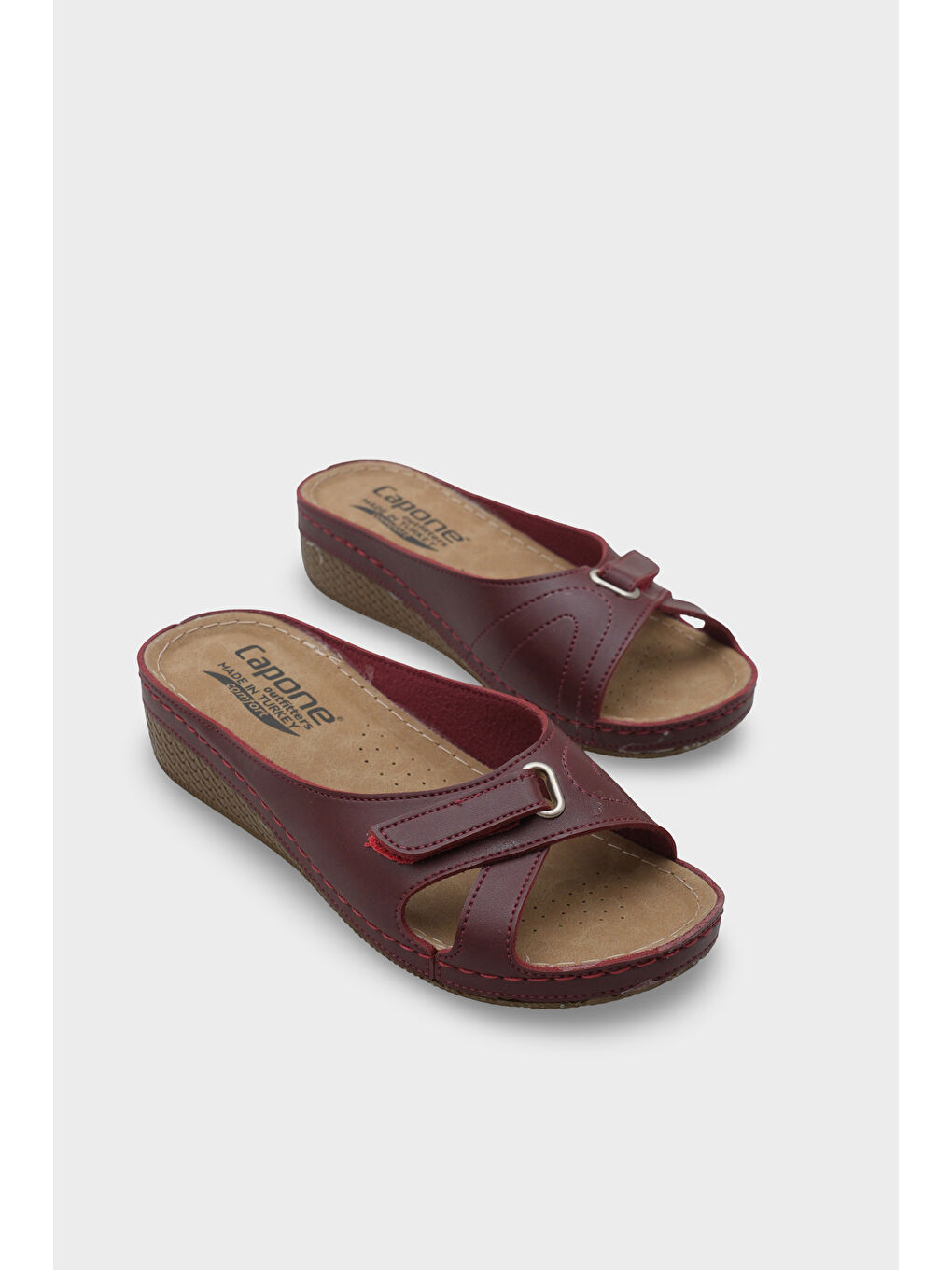 Bordo Karen Z0777 Kadın Konfor Anatomic Terlik-1