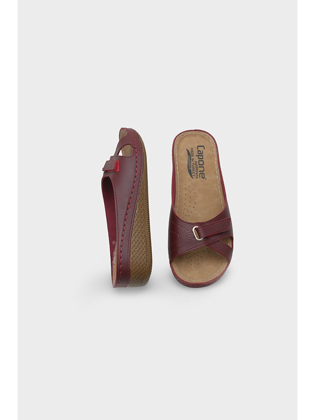 Bordo Karen Z0777 Kadın Konfor Anatomic Terlik-4