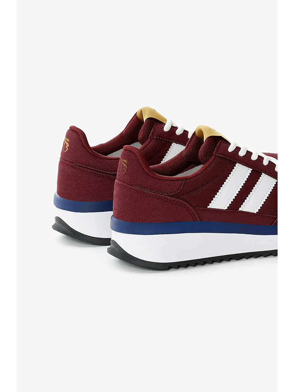 Unisex Bordo Termo Taban Çift Şeritli Bağcıklı Spor Ayakkabı-4