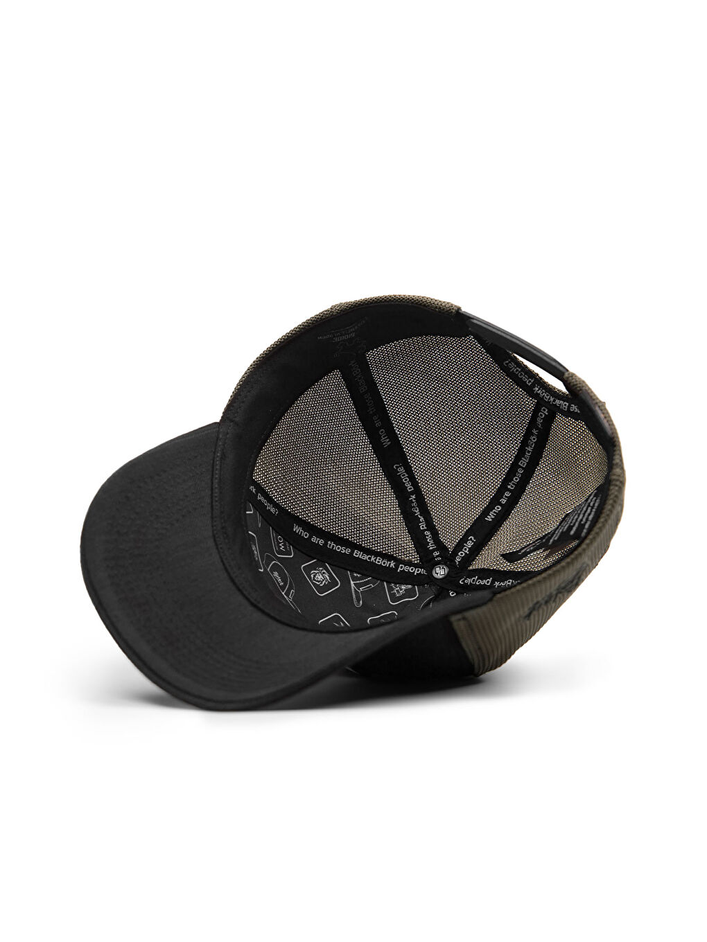 Kartal Logolu Cordura Siyah-Haki Trucker Şapka-4
