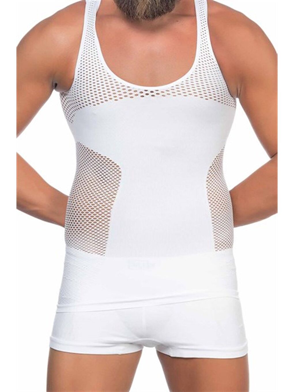 C11006 Erkek Atlet Korse Beyaz