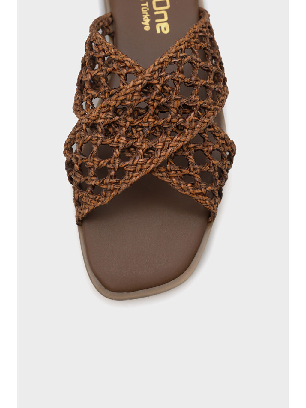 Kahverengi Loree Hasır Kadın Terlik-4