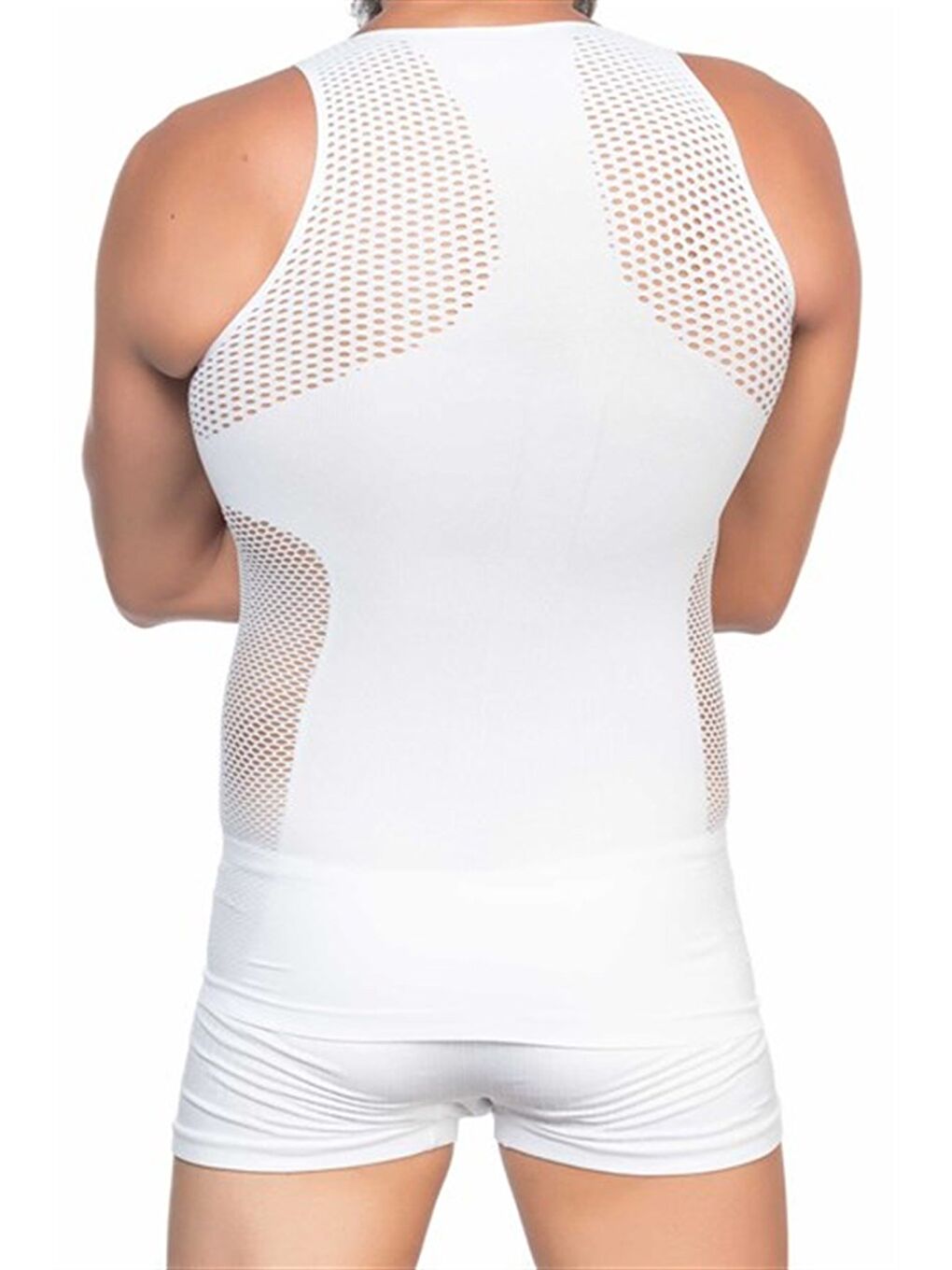 C11006 Erkek Atlet Korse Beyaz-2