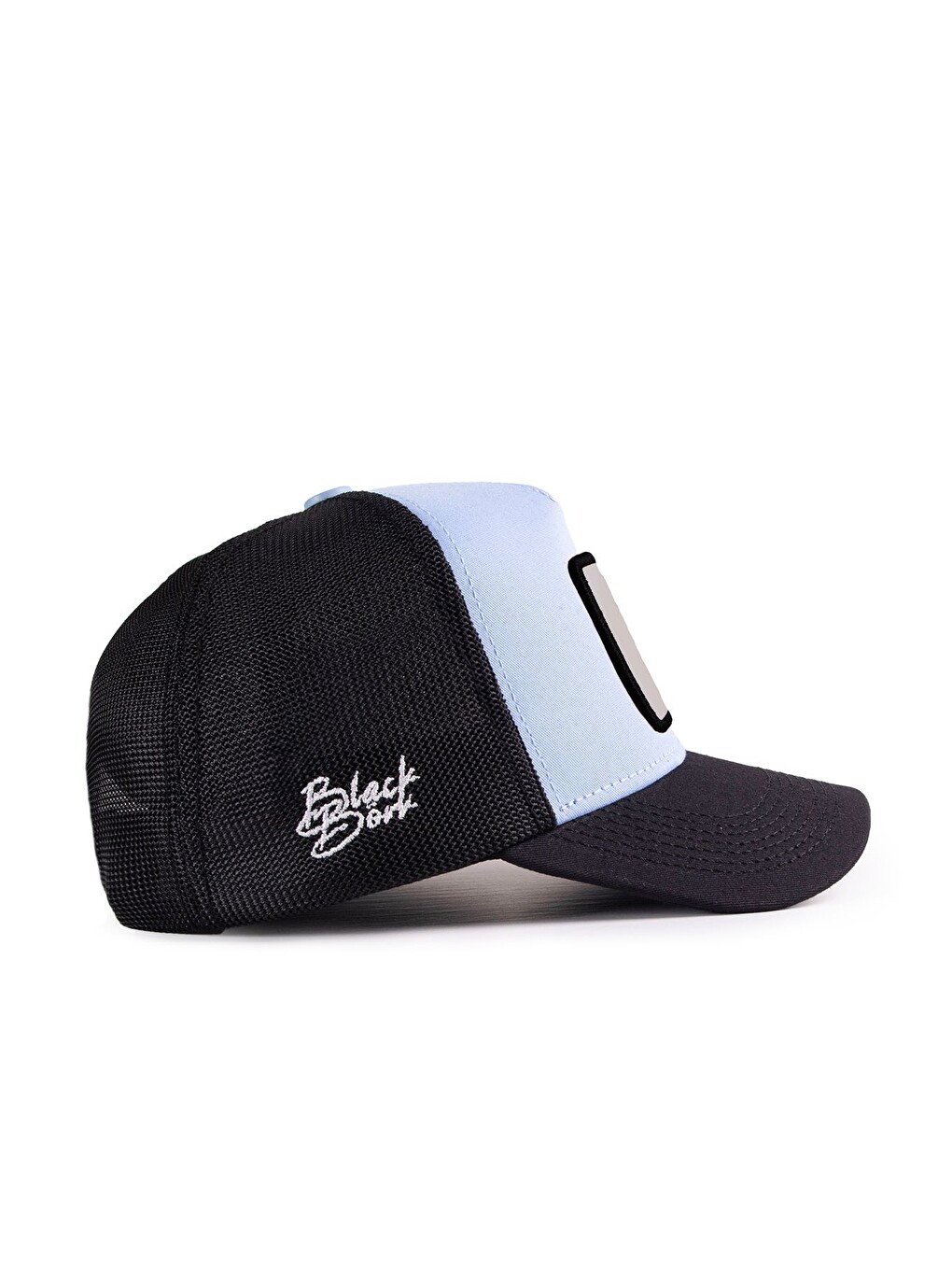 Ayı Logolu Siyah-Buz Mavi Trucker Şapka-1
