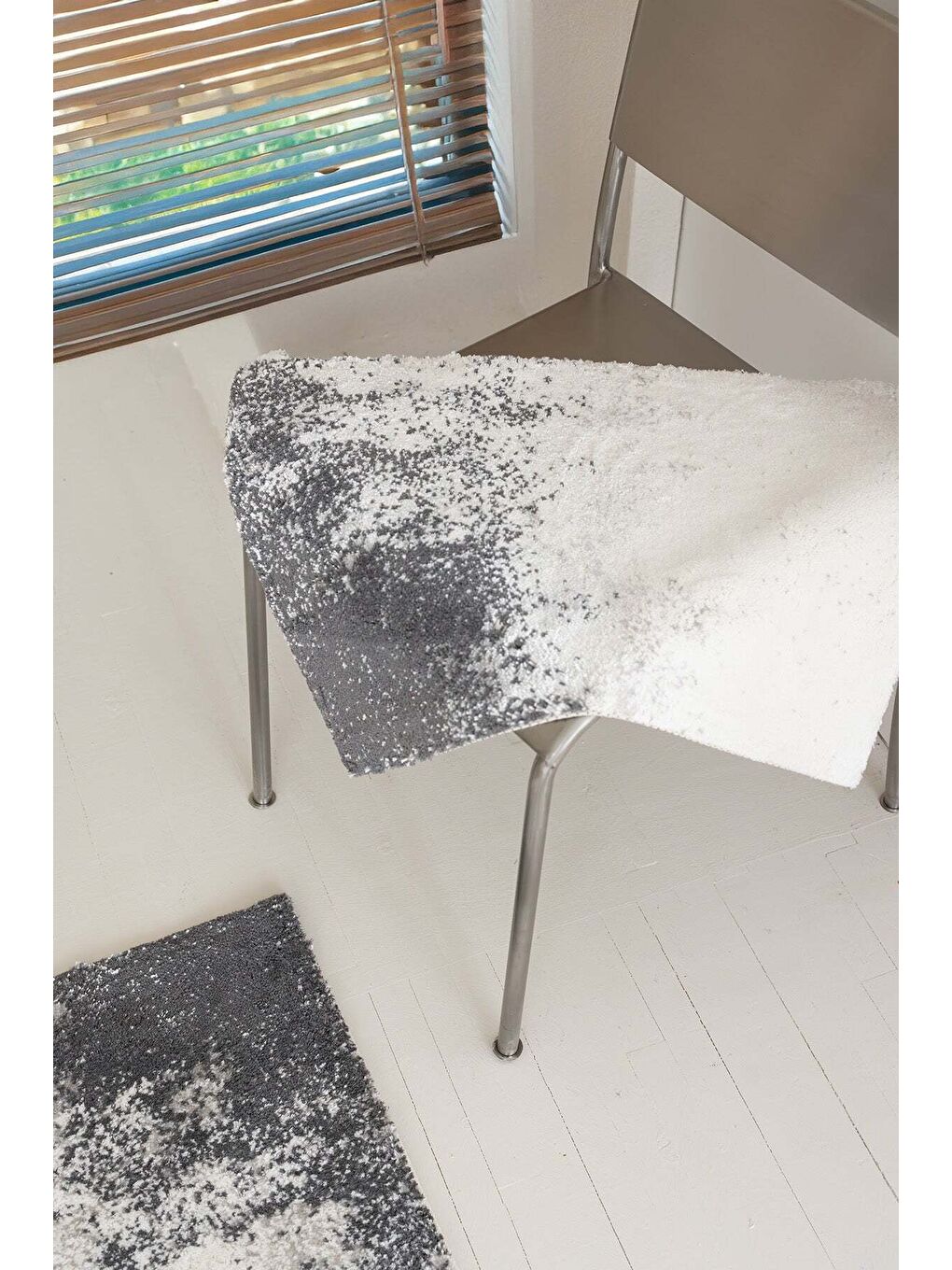 Nera 2'li Banyo Paspası 40x60+60x90 Koyu Gri-1