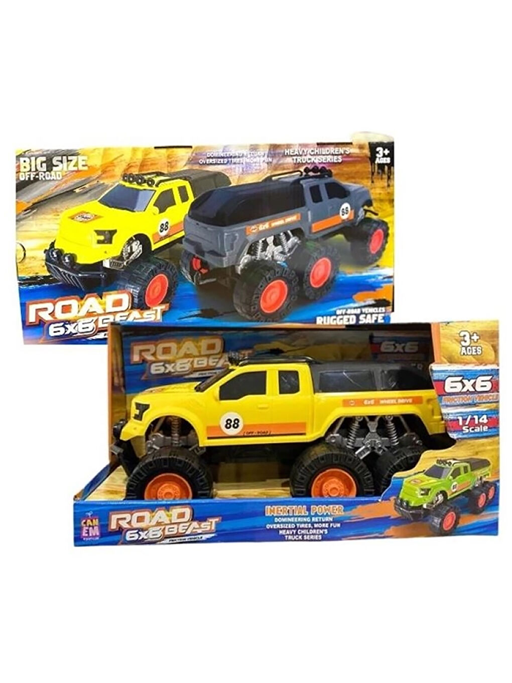 Canem Oyuncak Kabinli Of Road Jeep Sürtmeli Oyuncak Sarı