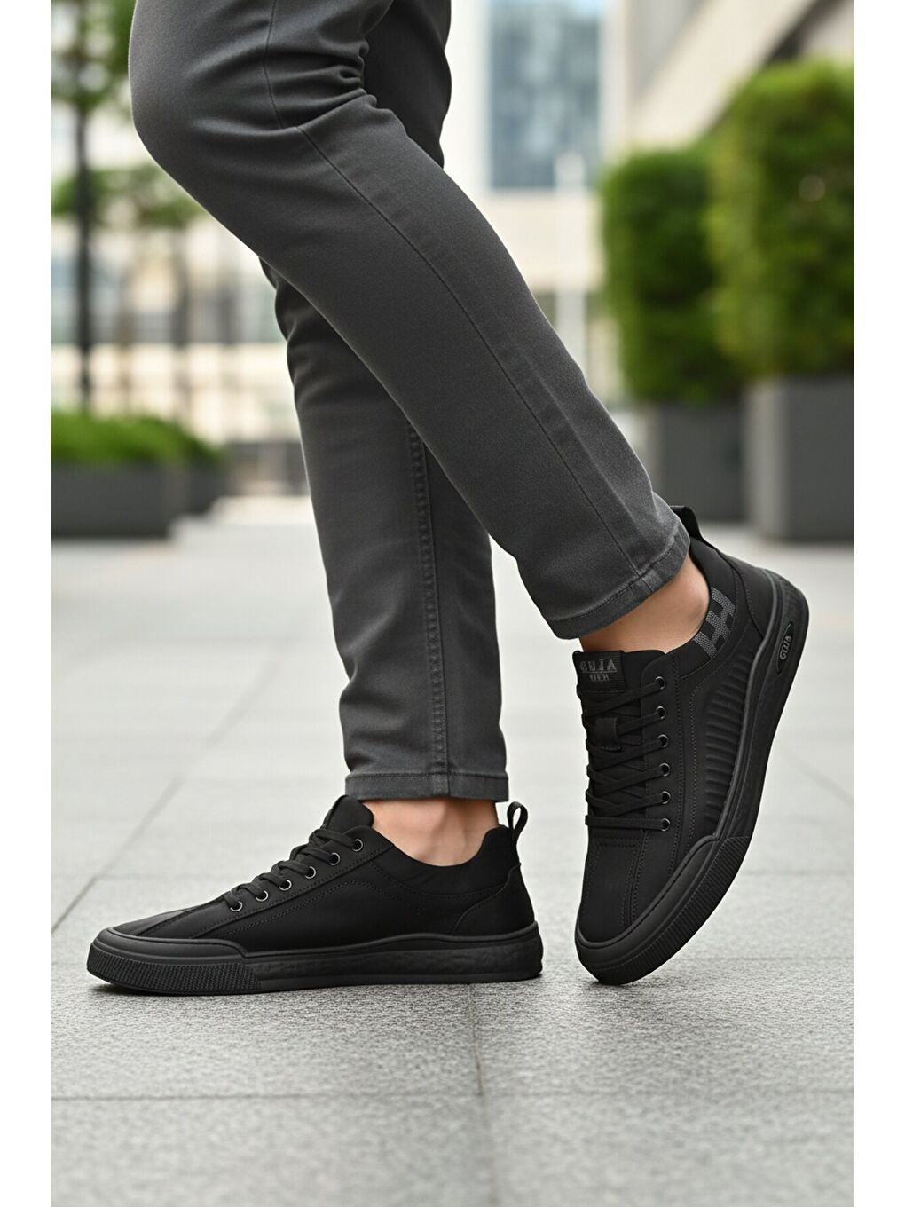 Siyah Kömür Hafif Bağcıklı Erkek Casual Ayakkabı 26Y510-12 M-2