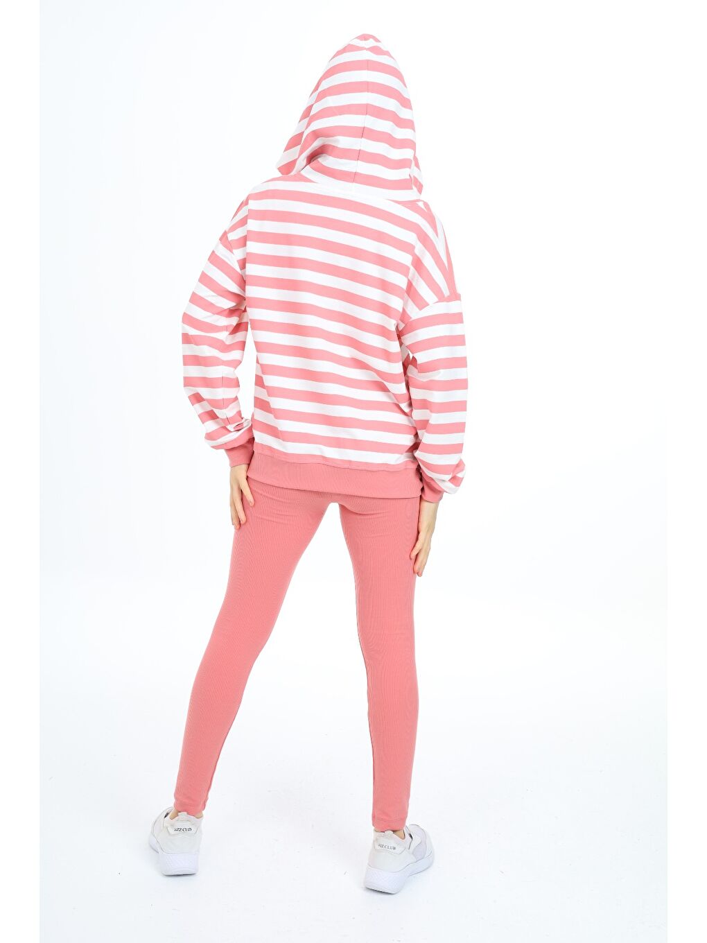 Pembe Kız Çocuk Üçlü Taytlı Takım-4