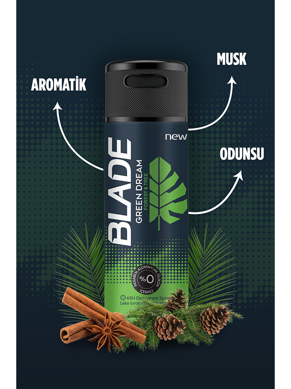 Blade Beyaz Green Dream Deodorant 3x150ml - 4