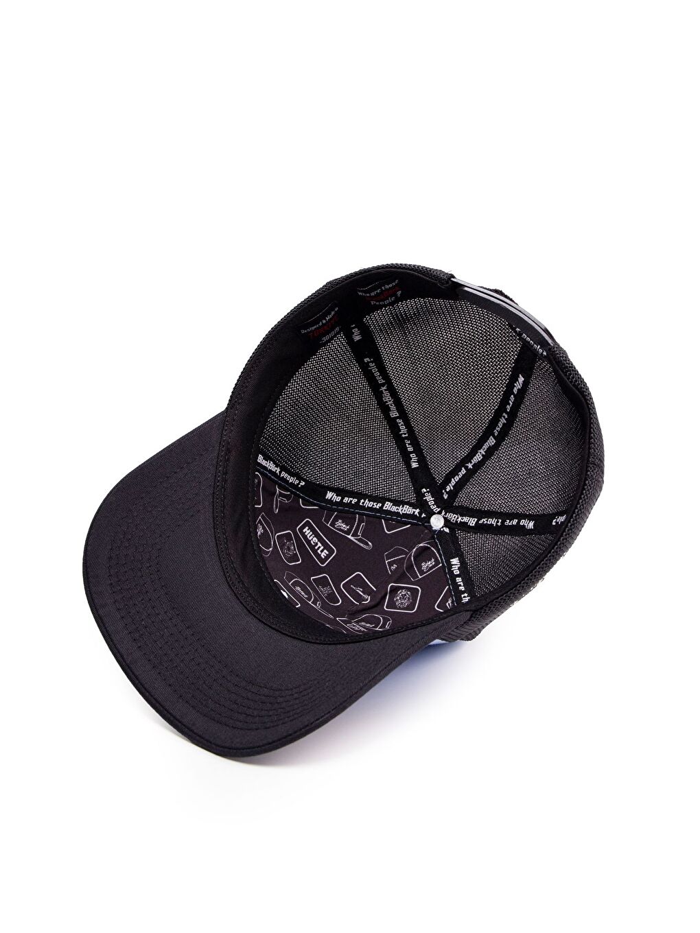 Ayı Logolu Siyah-Buz Mavi Trucker Şapka-2