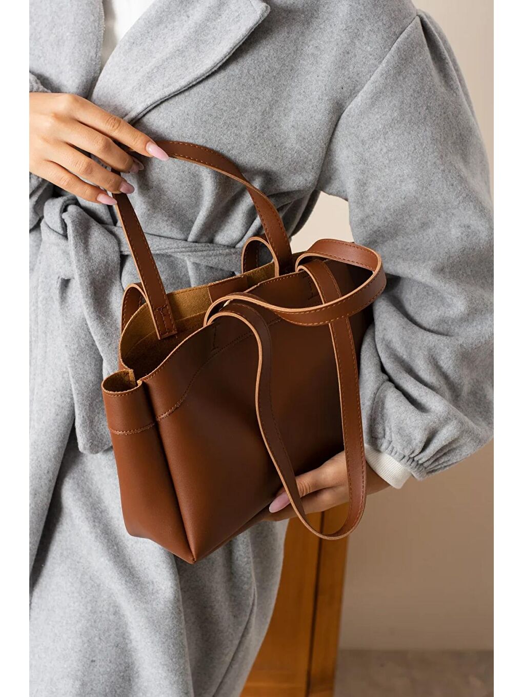 Kahverengi Teyora Kadın Omuz Çantası BP-4841O-2