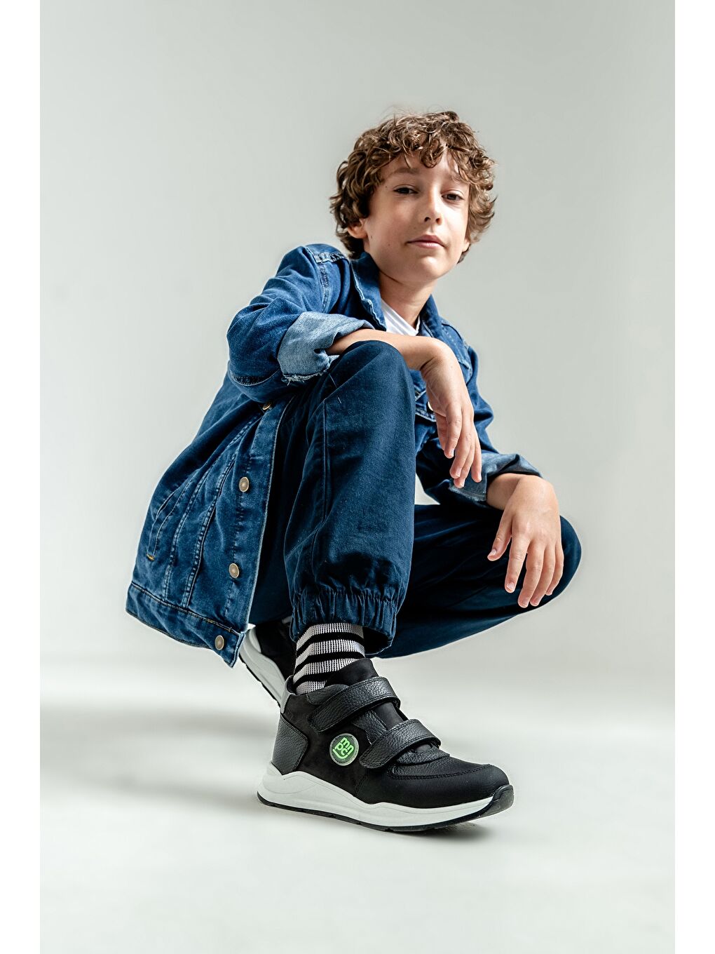 Erkek Çocuk Siyah Hakiki Deri Suya Dayanıklı Anatomik Günlük Bot-1