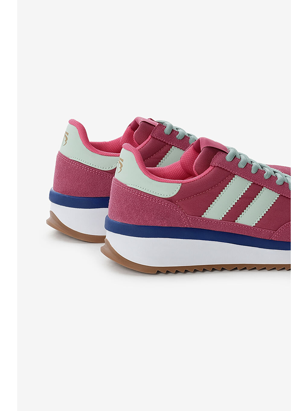 Unisex Fuşya Termo Taban Çift Şeritli Bağcıklı Spor Ayakkabı-4