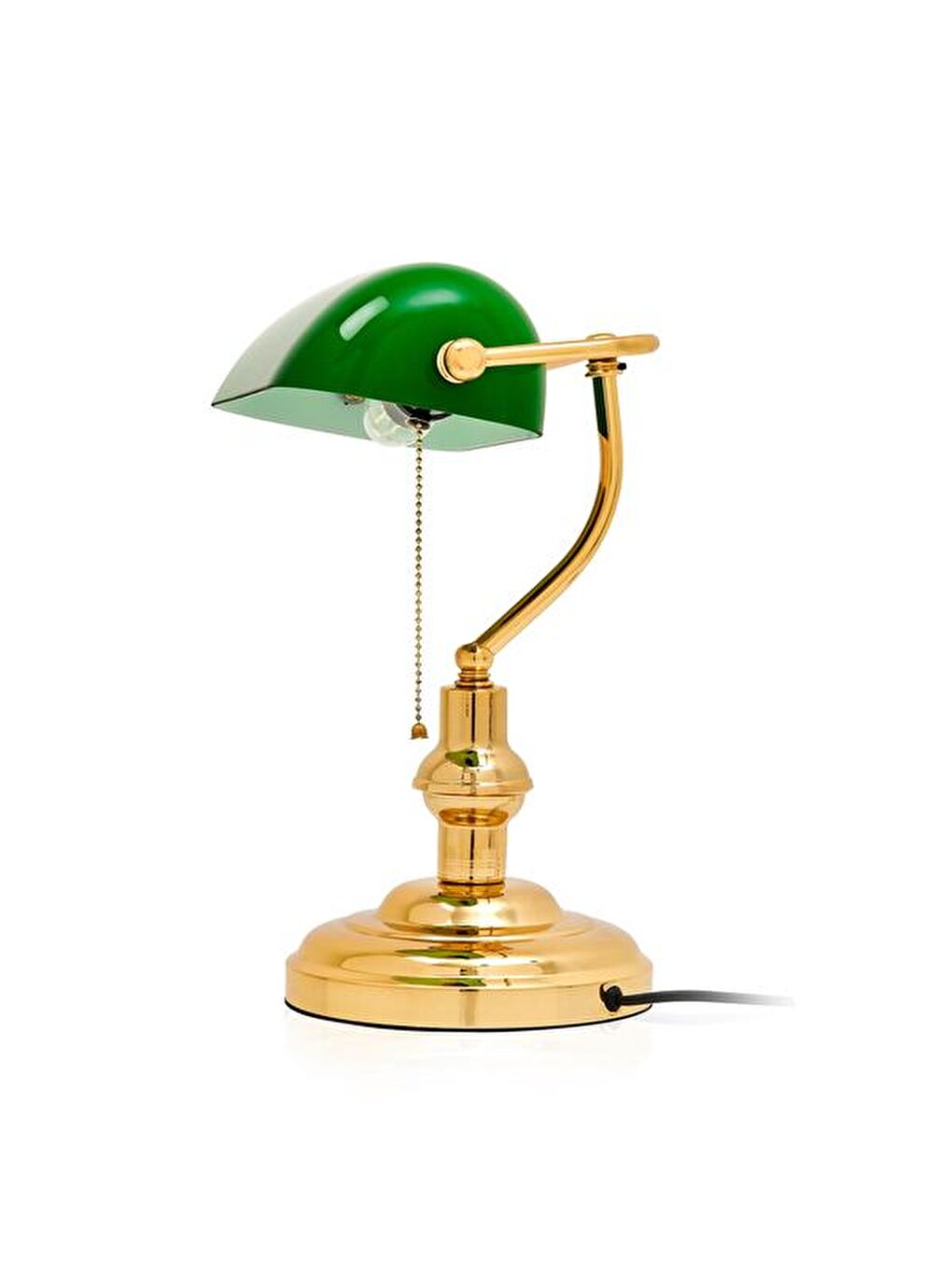 Sarı Banker Masa Lambası - Altın-2