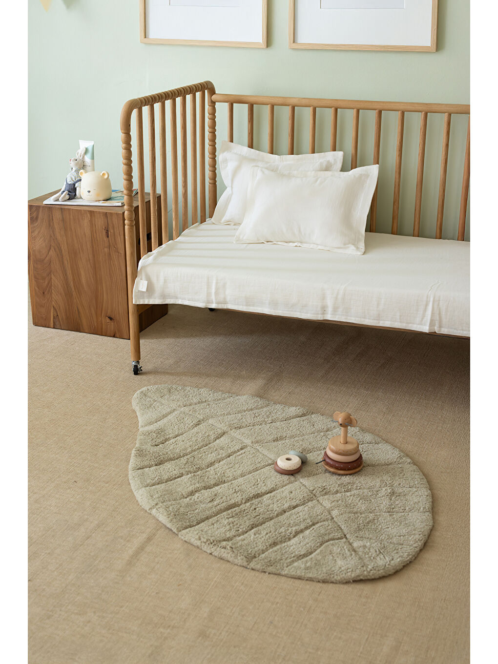 Yeşil Tropic Tekli Banyo Paspası %100 Pamuk 70x110 Mint-4