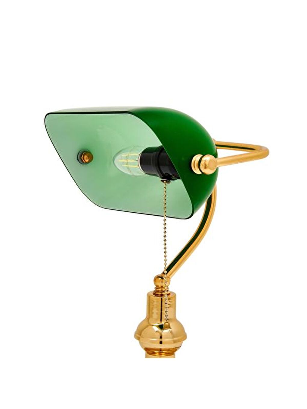 Sarı Banker Masa Lambası - Altın-3