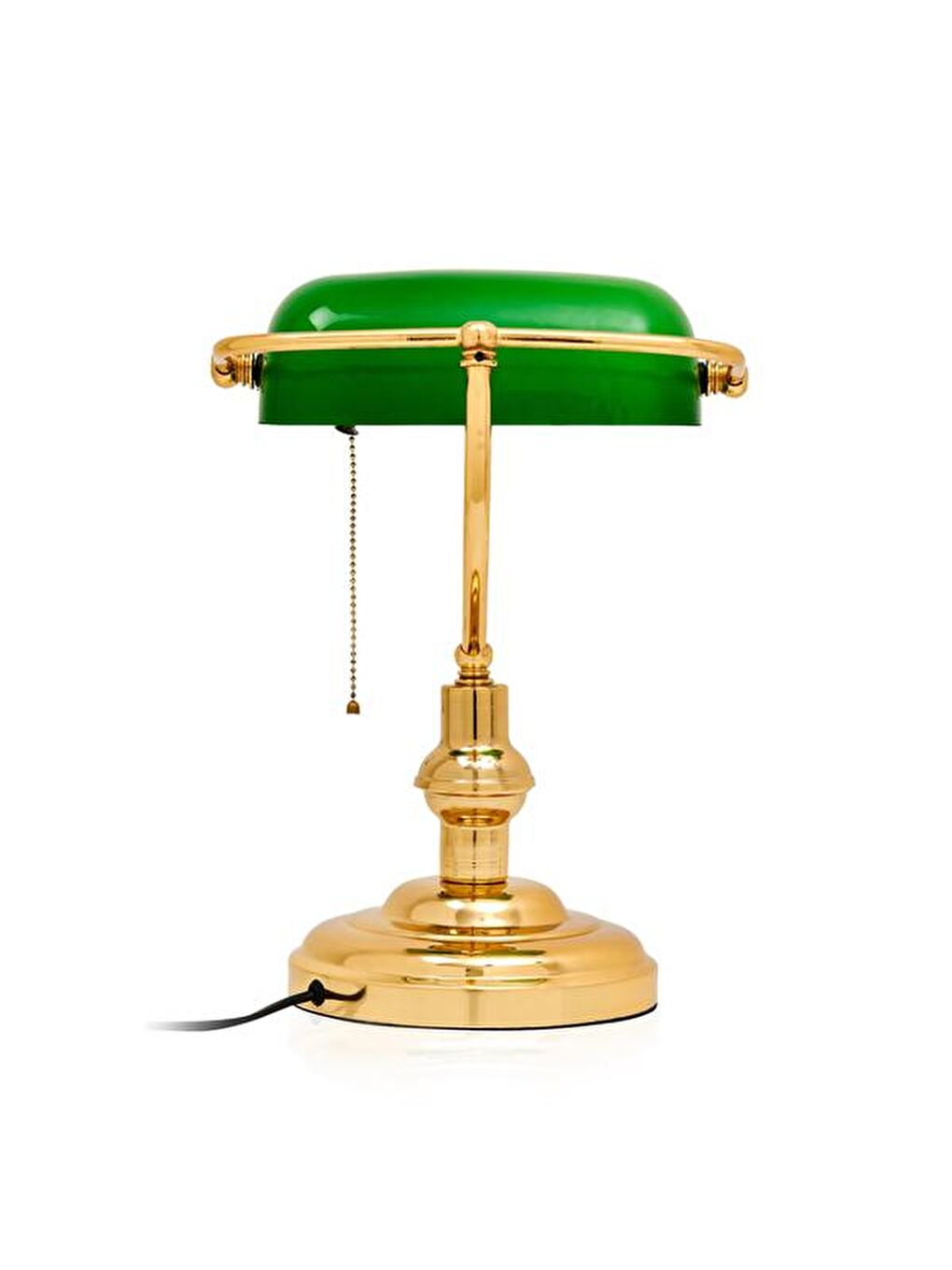 Sarı Banker Masa Lambası - Altın-4