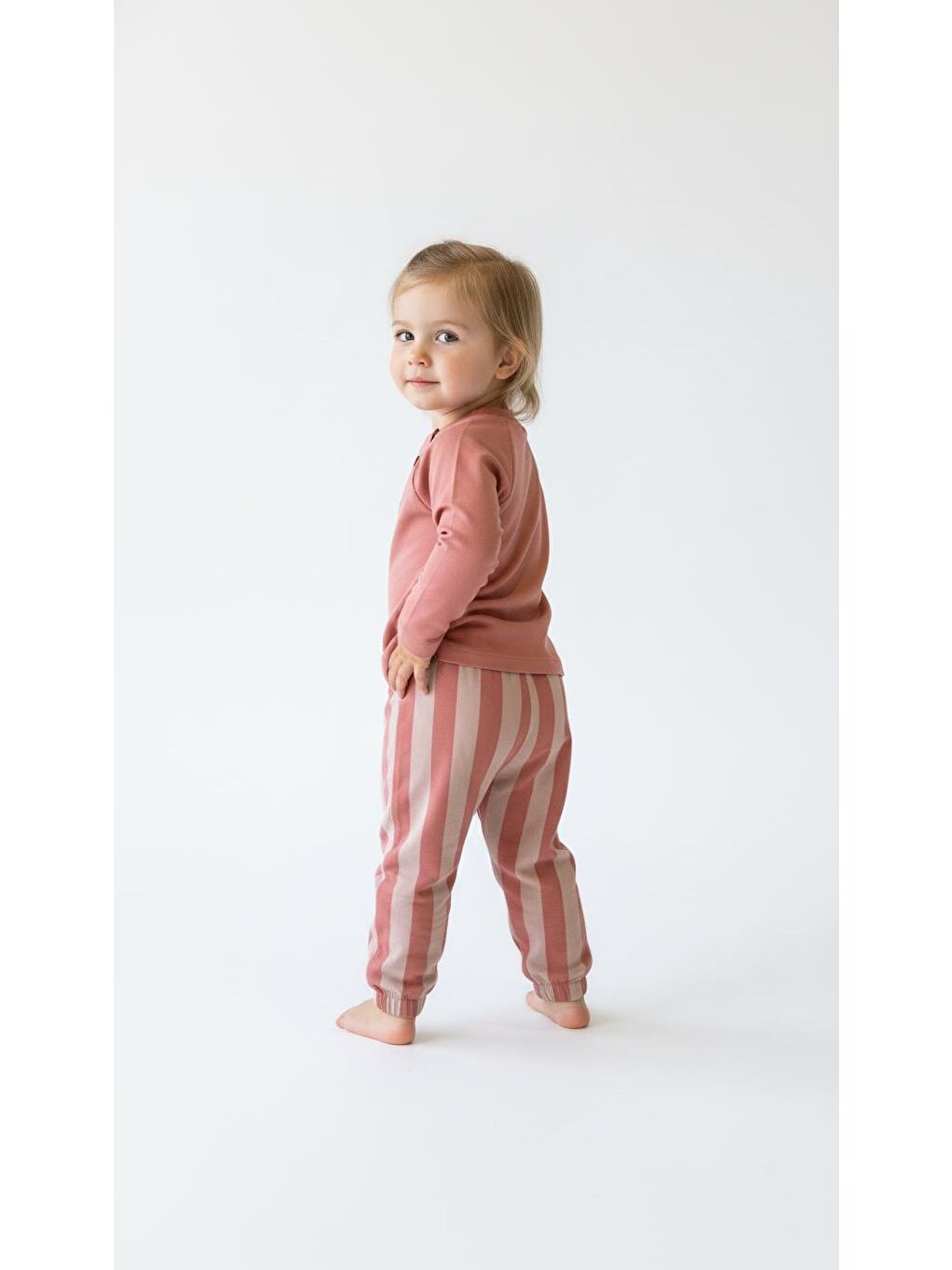 Pembe Çizgili Mummy&Dadys Girl 2 Li Takım-1