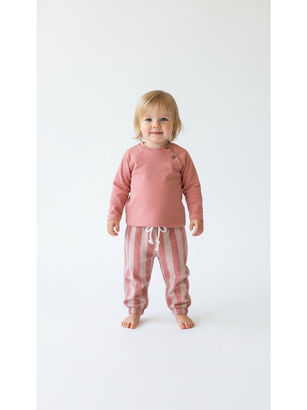 Pembe Çizgili Mummy&Dadys Girl 2 Li Takım-3