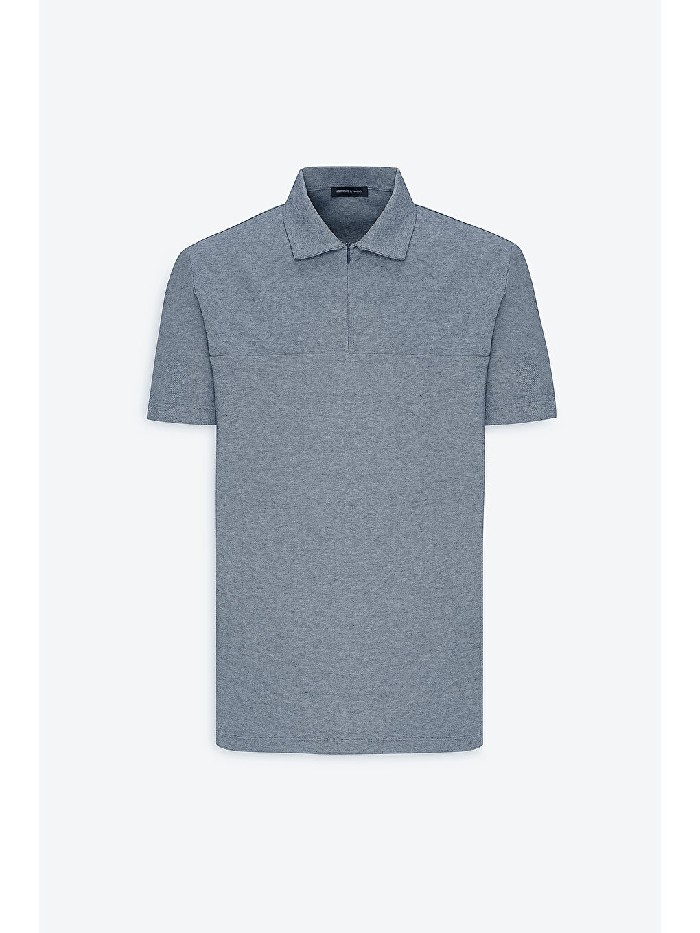 Erkek Lacivert Slim Fit Dar Kesim Pamuklu Polo Yaka Tişört-5
