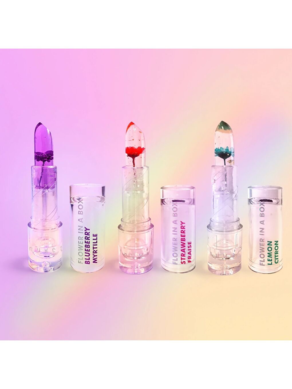 Çiçek Detaylı Dudak Nemlendiricisi Limon Kokulu-3