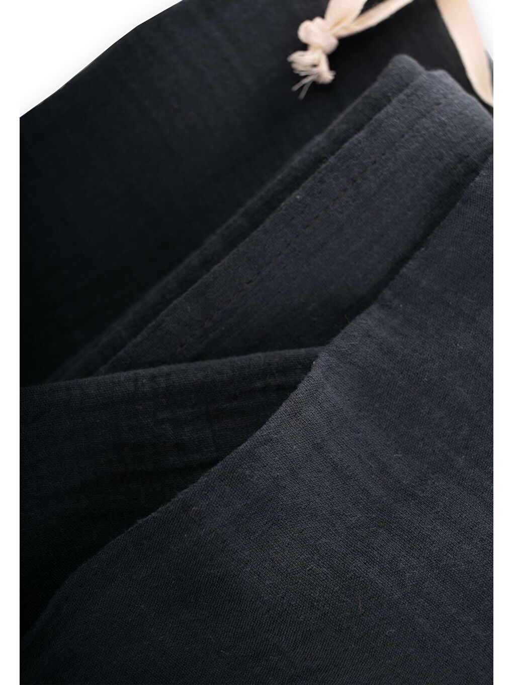 Gri Keseli Müslin Nevresim Takımı 100X135 Cm +/ - 3Cm Çarşaf 120X150 Yastık 35X45 Cm Füme-2