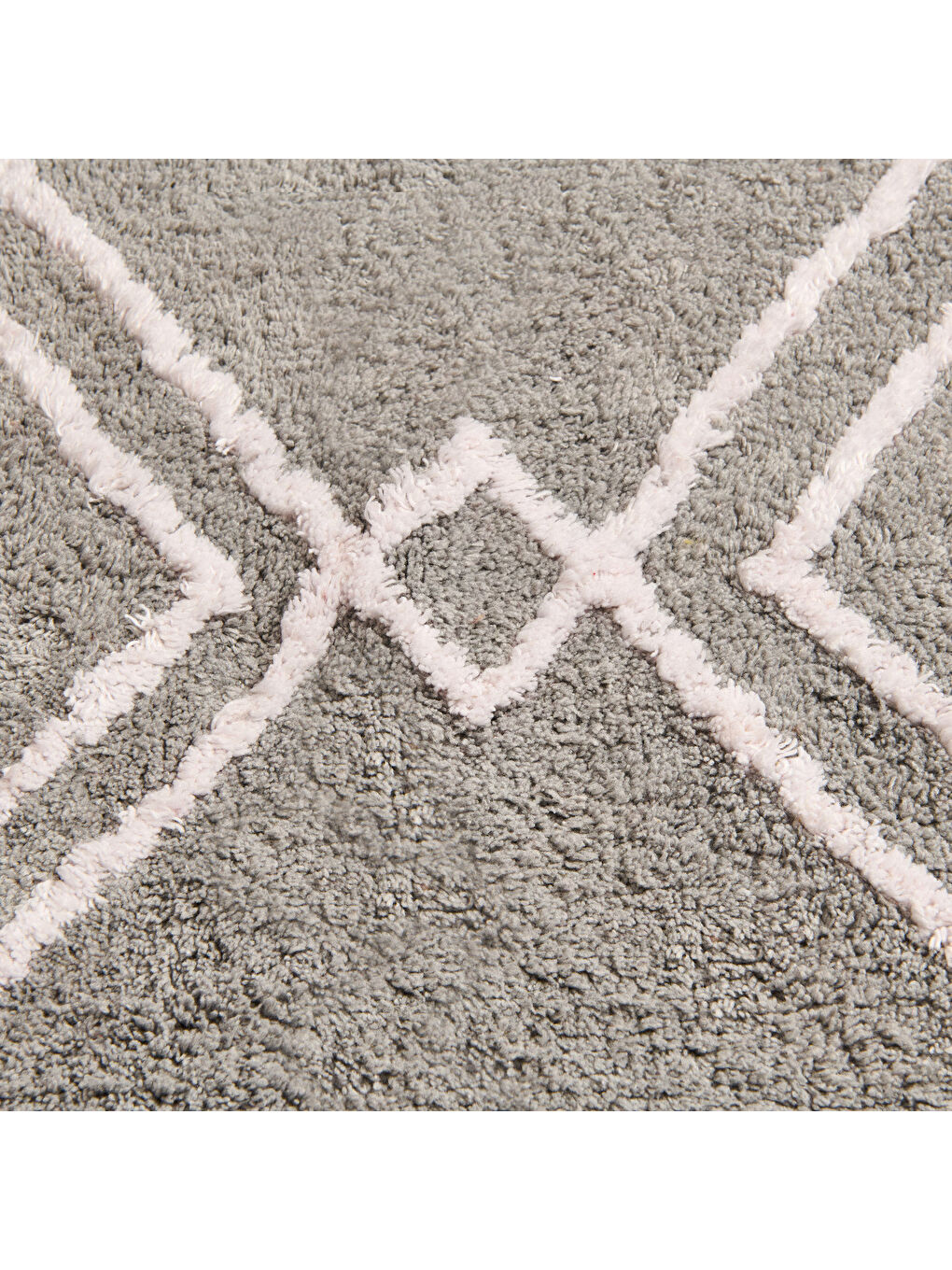 Gri Soft Tufting Nora Banyo Paspası - Ekru / Antrasit - 60x90 cm-7