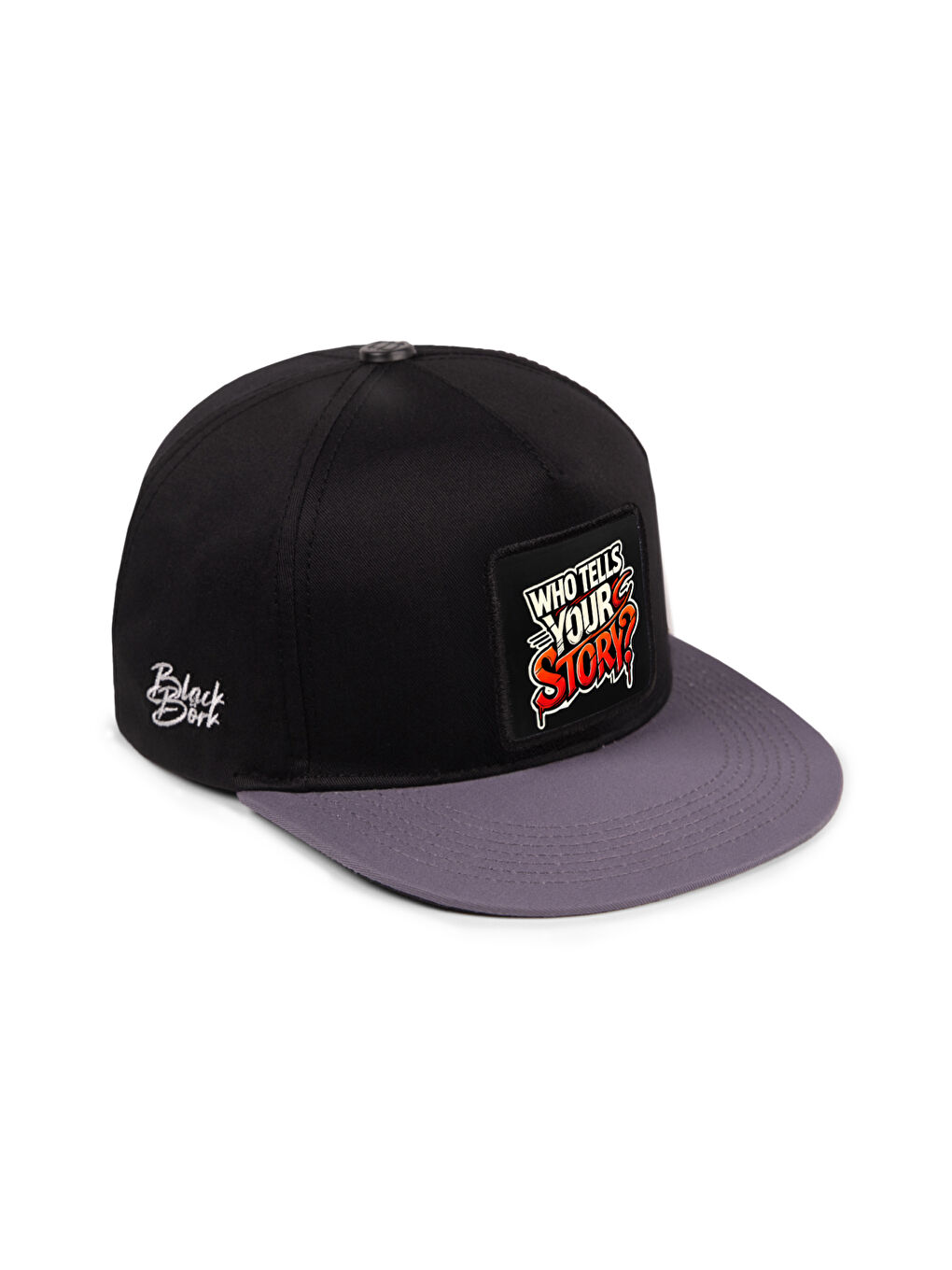 Who Tells Your Story Logolu Gri-Siyah Hip Hop Şapka