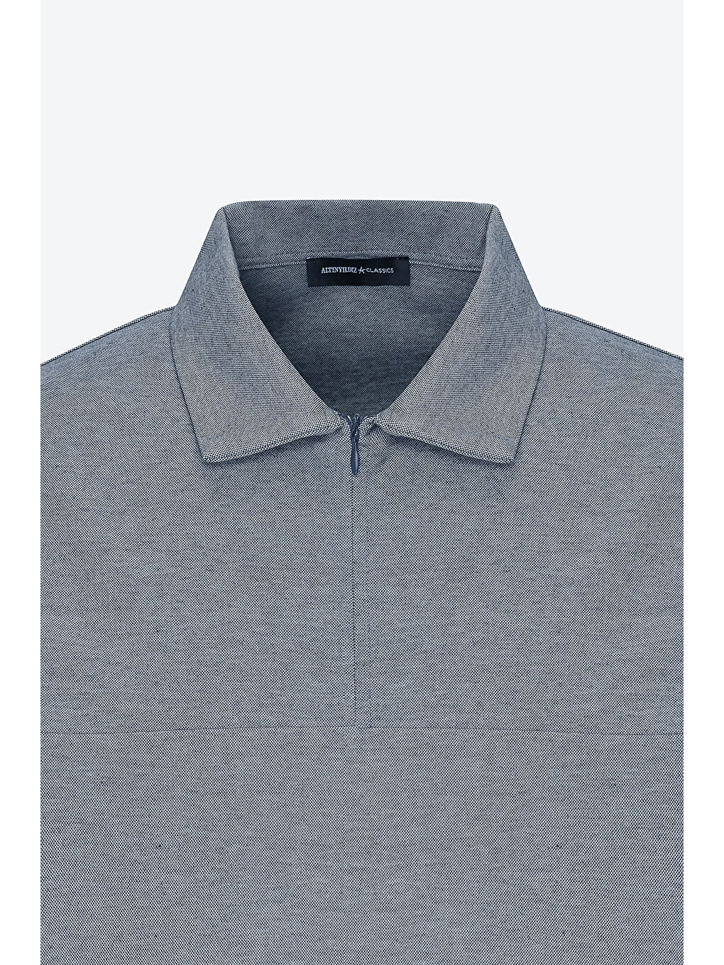 Erkek Lacivert Slim Fit Dar Kesim Pamuklu Polo Yaka Tişört-6