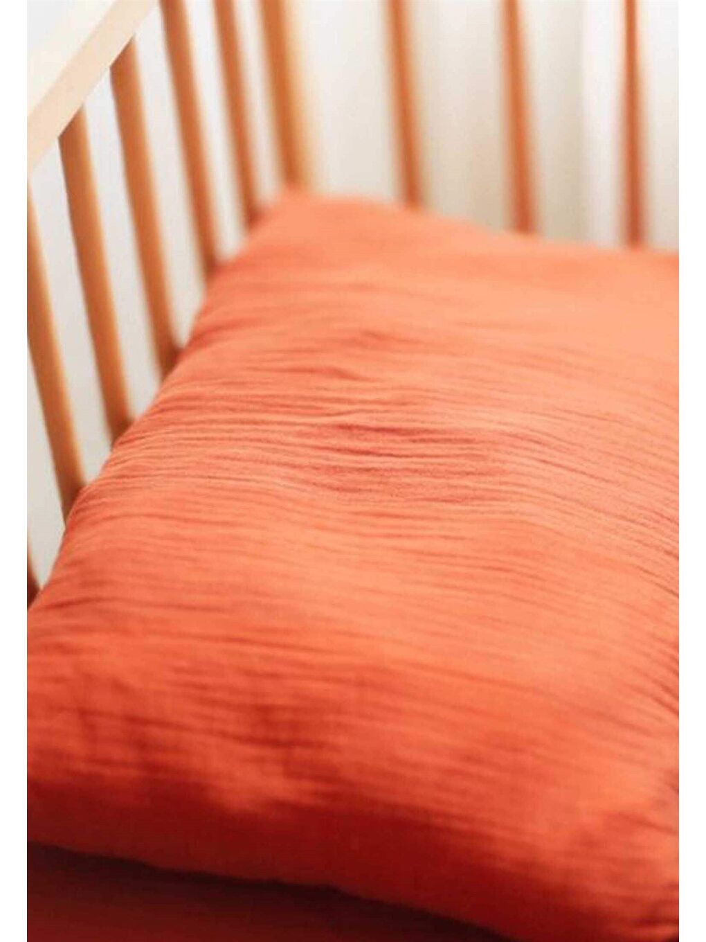 Beyaz Keseli Müslin Nevresim Takımı 100X135 Cm +/ - 3Cm Çarşaf 120X150 Yastık 35X45 Cm Rust-1