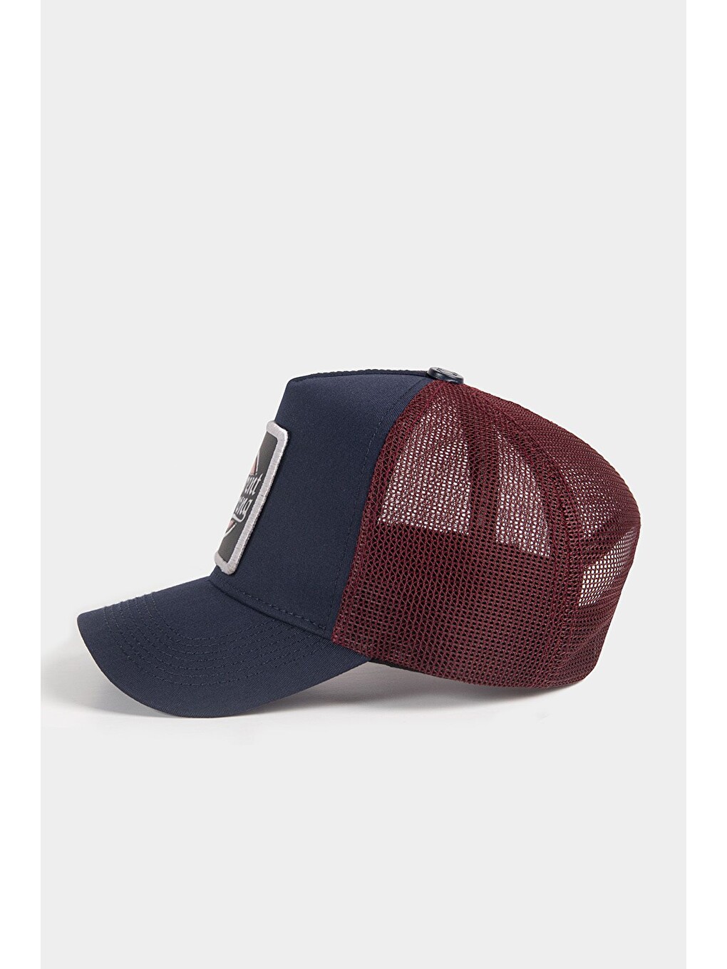 Different Wrong Logolu Lacivert-Bordo Trucker Şapka-3