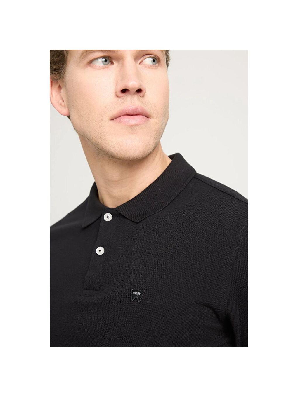 Erkek Siyah Polo Yaka Spor Tişört-1
