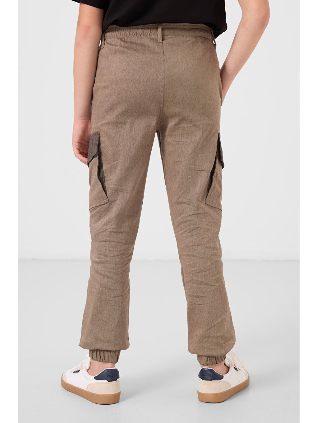 Kahverengi Camel Standart Fit Dokuma Hafif Esnek Chino Erkek Çocuk Pantolon - 11271-4