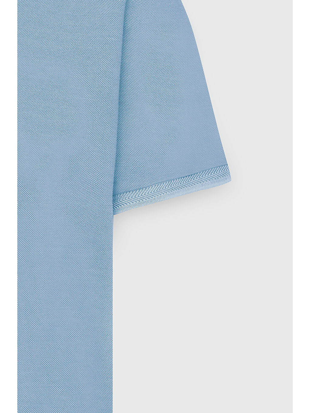Erkek Açık Mavi Slim Fit Dar Kesim %100 Pamuk Polo Yaka Tişört-7