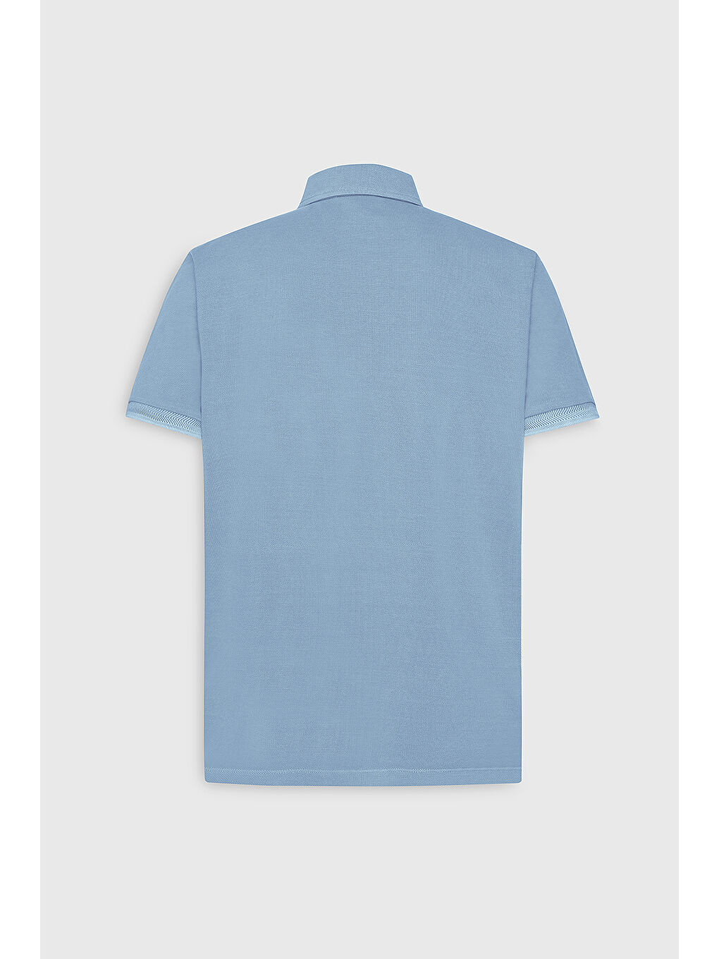 Erkek Açık Mavi Slim Fit Dar Kesim %100 Pamuk Polo Yaka Tişört-8